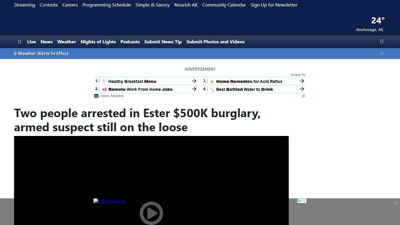 Two people arrested in Ester $500K burglary, armed suspect still on the loose
